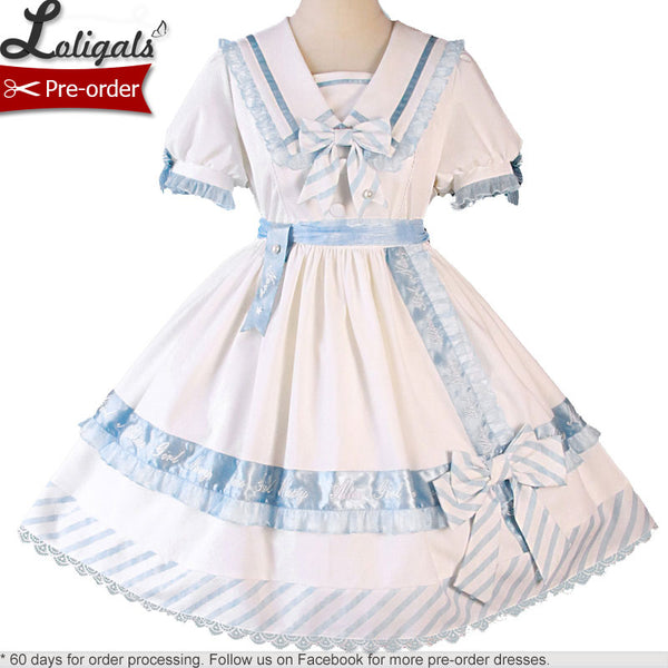 Letter from Summer ~ Sweet Short Sleeve Lolita Dress by Alice Girl ~ Pre-order