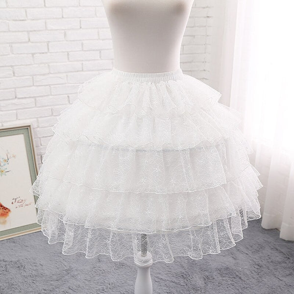 Super Puffy Lolita Hoop Petticoat Short Crinoline Cosplay Underskirt