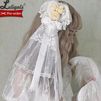The Princess of Sea ~ Heart Style Lolita Headdress w. Veil by Alice Girl ~ Pre-order