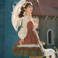 The Countryside in May ~ Classic Casual Lolita JSK Dress with Blouse