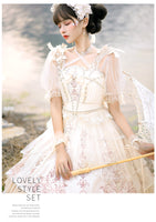 The Night Song ~ Elegant Lolita Wedding Dress Printed JSK Dress by YLF