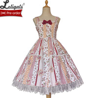 Strawberry & Plaid ~ Sweet Lolita Plaid Dress Cotton JSK Dress by Infanta ~ Pre-order