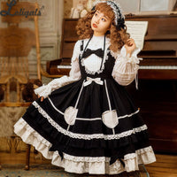 Little Pudding ~ Classic Lolita JSK Dress Cotton Midi Party Dress