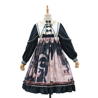 Forest Theater ~ 2021 Sweet Lolita Dress Long Sleeve Party Dress w. Detachable Pointed Collar