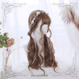 Harajuku Long Blonde Wig Wavy Wig with Bangs