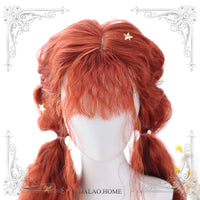 Harajuku Curly Long Lolita Wig Red Cosplay Wig