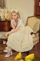 Miss Nelly ~ Classic Casual Lolita JSK Dress with Embroidered Flowers