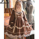 Cookie Bear ~ Sweet Long Sleeve Lolita Dress by Yomi