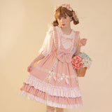 Milk Coffee ~ Sweet Polka Dotted Lolita Casual Dress by Yomi