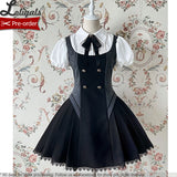 London Girl ~ Cool Lolita Dress with Detachable Sleeves by Alice Girl ~ Pre-order
