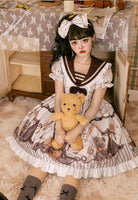 Magic Bear ~ Sweet High Printed Short Sleeve Lolita Dress