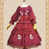 Blooming Lily ~ Country Style Cotton Lolita Top & Skirt Set by Infanta
