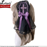 The Cross ~ Gothic Lolita Headpiece Hair Clip w. Veil by Alice Girl ~ Pre-order