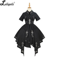 Foggy Thorns ~ Military Style Short Sleeve Lolita Dress by YLF
