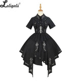 Foggy Thorns ~ Military Style Short Sleeve Lolita Dress by YLF