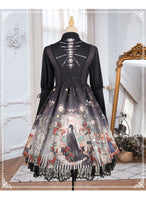 Black Fairy Tale ~ Gothic Lolita JSK Dress w. Long Sleeve Blouse by YLF