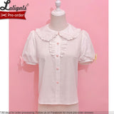 Candy Cat ~ Sweet Peter Pan Collar Lolita Shirt by Alice Girl ~ Pre-order