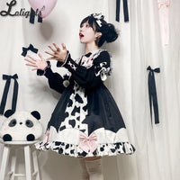 The Cow's Land ~ Sweet Long Sleeve Lolita Dress by Yomi