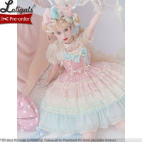 Tiered Rainbow ~ Sweet Lolita JSK Dress by Alice Girl ~ Pre-order