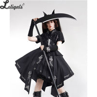 Foggy Thorns ~ Military Style Short Sleeve Lolita Dress by YLF