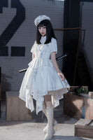Foggy Thorns ~ Military Style Short Sleeve Lolita Dress by YLF