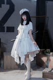 Foggy Thorns ~ Military Style Short Sleeve Lolita Dress by YLF
