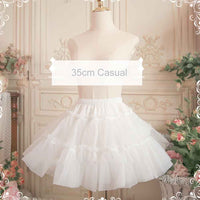 Mini A line Petticoat 35cm White Organza Pettiskirt Short Underskirt