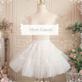 Mini A line Petticoat 35cm White Organza Pettiskirt Short Underskirt
