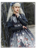 Black Fairy Tale ~ Gothic Lolita JSK Dress w. Long Sleeve Blouse by YLF