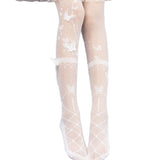 Butterfly at Night ~ Sweet Lolita Tights Sheer Pantyhose for Summer by Yidhra