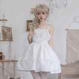 Sweet Sleeveless Little Black/White Dress Princess Party Dress by Yomi