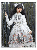Black Fairy Tale ~ Gothic Lolita JSK Dress w. Long Sleeve Blouse by YLF