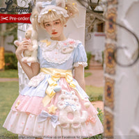 Candy Cat ~ Sweet Short Sleeve Lolita Dress by Alice Girl ~ Pre-order