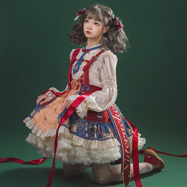 Clara Merry Christmas ~ Sweet Printed Lolita JSK Dress by YLF