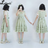 Miss Nelly ~ Classic Casual Lolita JSK Dress with Embroidered Flowers