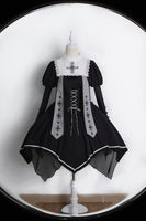 Night Saint ~ Gothic Long Sleeve Asymmetrical Lolita Dress by Alice Girl ~ Pre-order