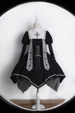 Night Saint ~ Gothic Long Sleeve Asymmetrical Lolita Dress by Alice Girl ~ Pre-order