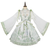 Green Swan Castle ~ Retro Chinese Style Lolita Dress by YLF