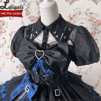 Hot Girl ~ Gothic Lolita Blouse Short Sleeve Punk Top by Alice Girl ~ Pre-order