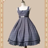 Lost in Fog ~ Cool Plaid Lolita JSK Dress by Infanta
