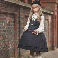 Lost in Fog ~ Cool Plaid Lolita JSK Dress by Infanta