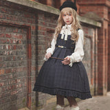 Lost in Fog ~ Cool Plaid Lolita JSK Dress by Infanta