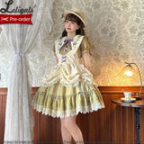 The Vineyard ~ Sweet Short Sleeve Lolita Dress Embroidered Party Dress by Alice Girl ~ Pre-order