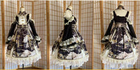 Flying White Cranes ~ Tranditional Chinese Style Cold Shoulder Lolita OP Dress by OCELOT