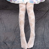 Starfish & Sand ~ Sweet Lolita Tights Patterned Pantyhose by Yidhra