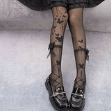 Butterfly at Night ~ Sweet Lolita Tights Sheer Pantyhose for Summer by Yidhra
