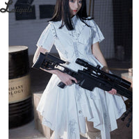 Foggy Thorns ~ Military Style Short Sleeve Lolita Dress by YLF