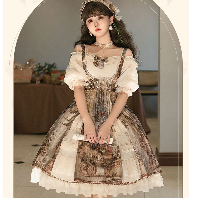 classic lolitia dresses Kloria Oil Painting ~ Classic Royal Lolita JSK Dress by YLF