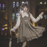 Lost in Fog ~ Cool Plaid Lolita JSK Dress by Infanta