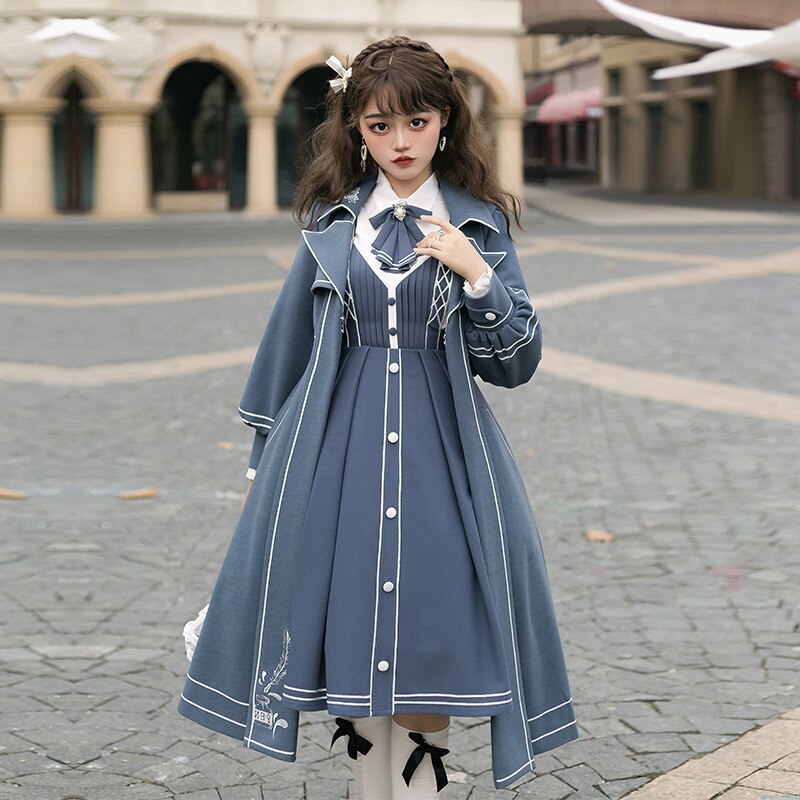The Book of Lie ~ Elegant Military Style Lolita JSK Dress / Women's Coat